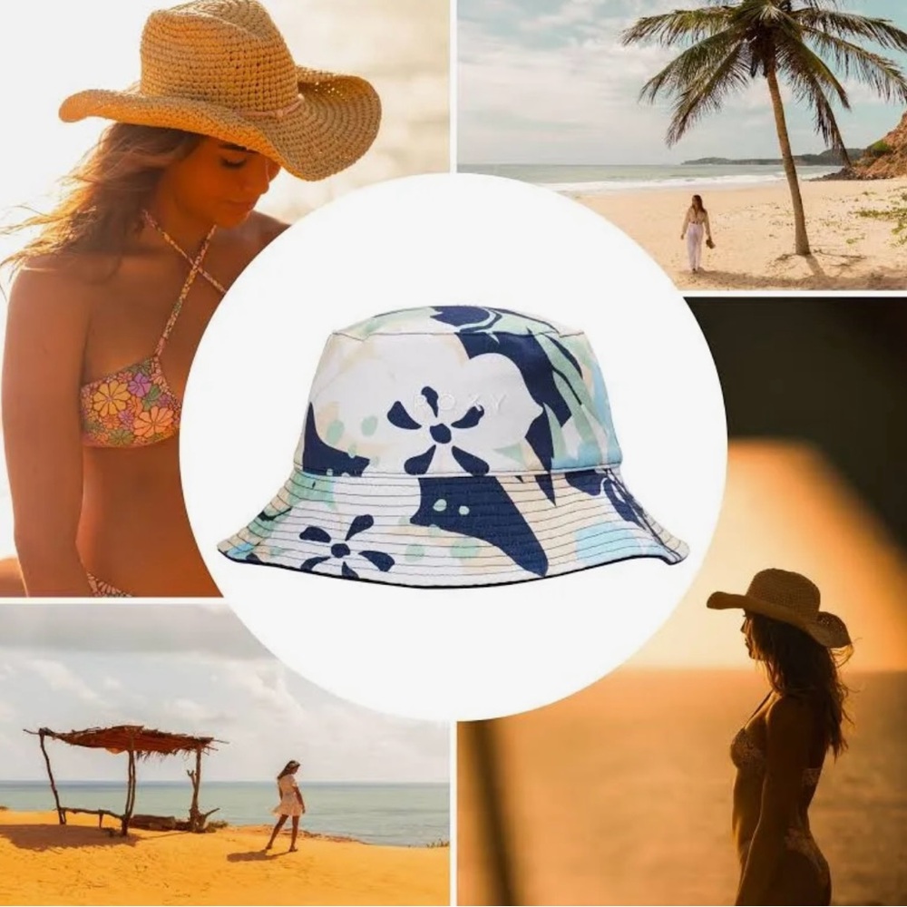 Roxy Jasmine Paradise Reversible Hat S/M🐠🐠🐠